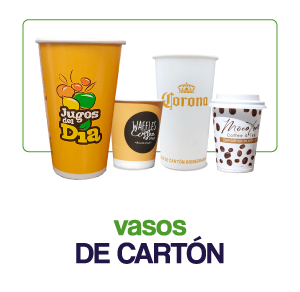 vasos de carton personalizados para bebidas frías o calientes